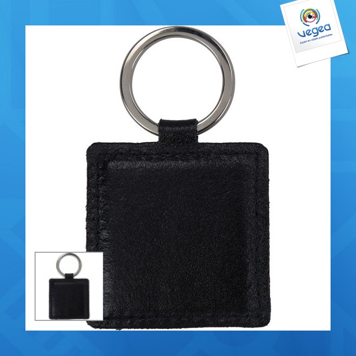 Leather keyring - made in france