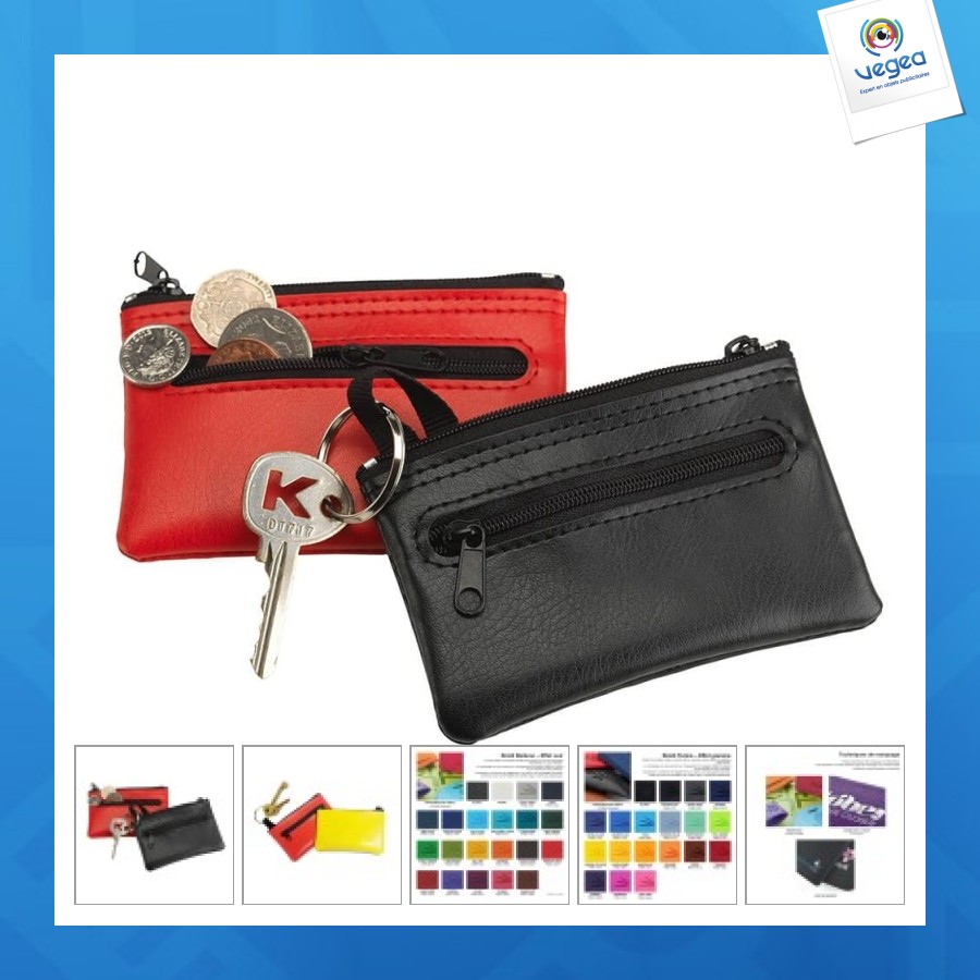 Leather keyring wallet