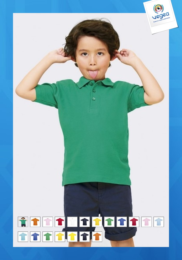 Lightweight summer kids polo shirt Lightweight summer kids polo shirt