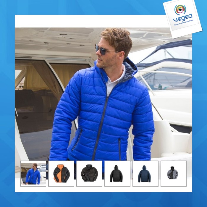 Lightweight two-tone hooded jacket result