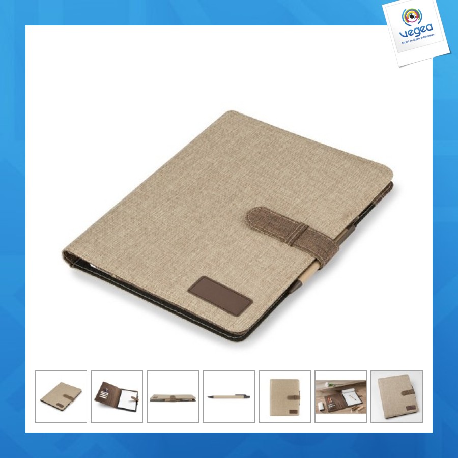 Linen a4 conference folder