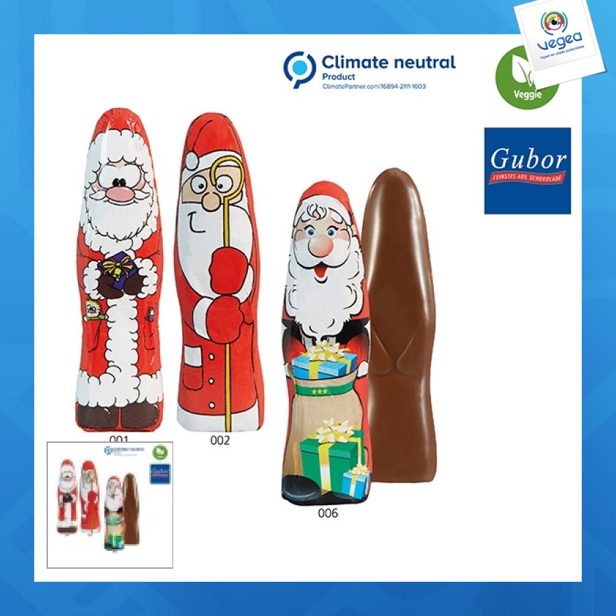 LINDT Père Noël en chocolat dans une boîte promotionnelle (Carton