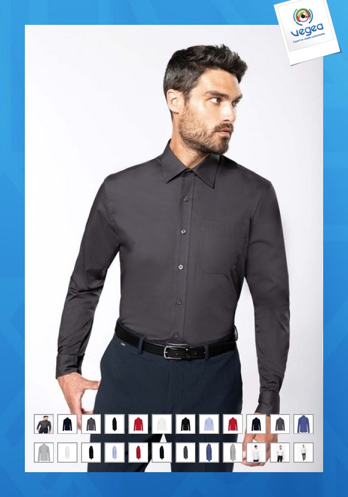 Long sleeve poplin shirt