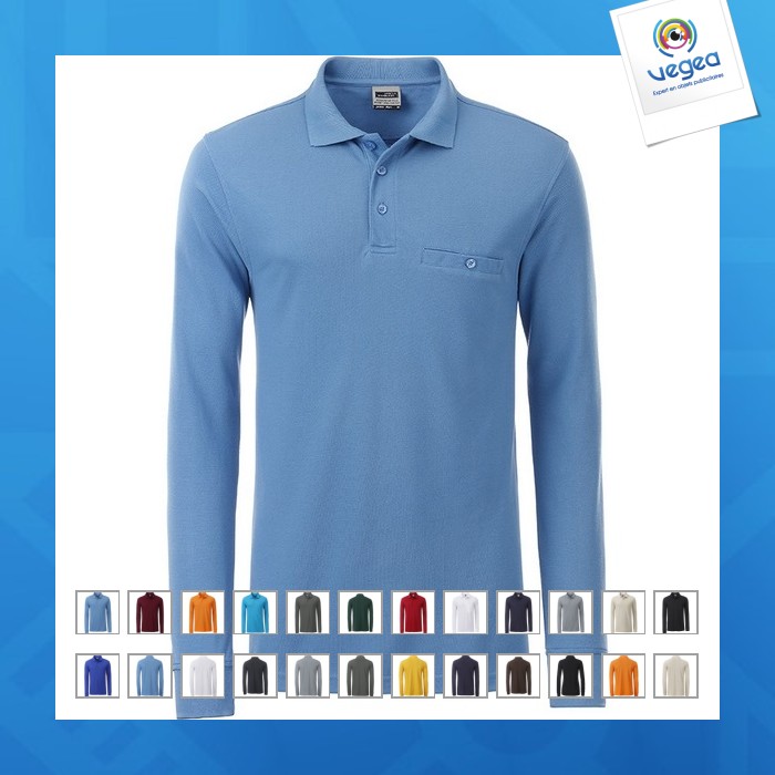 Long sleeve workwear polo shirt
