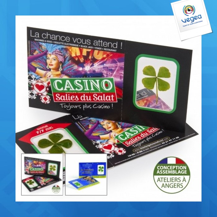 Lucky 4-leaf clover card