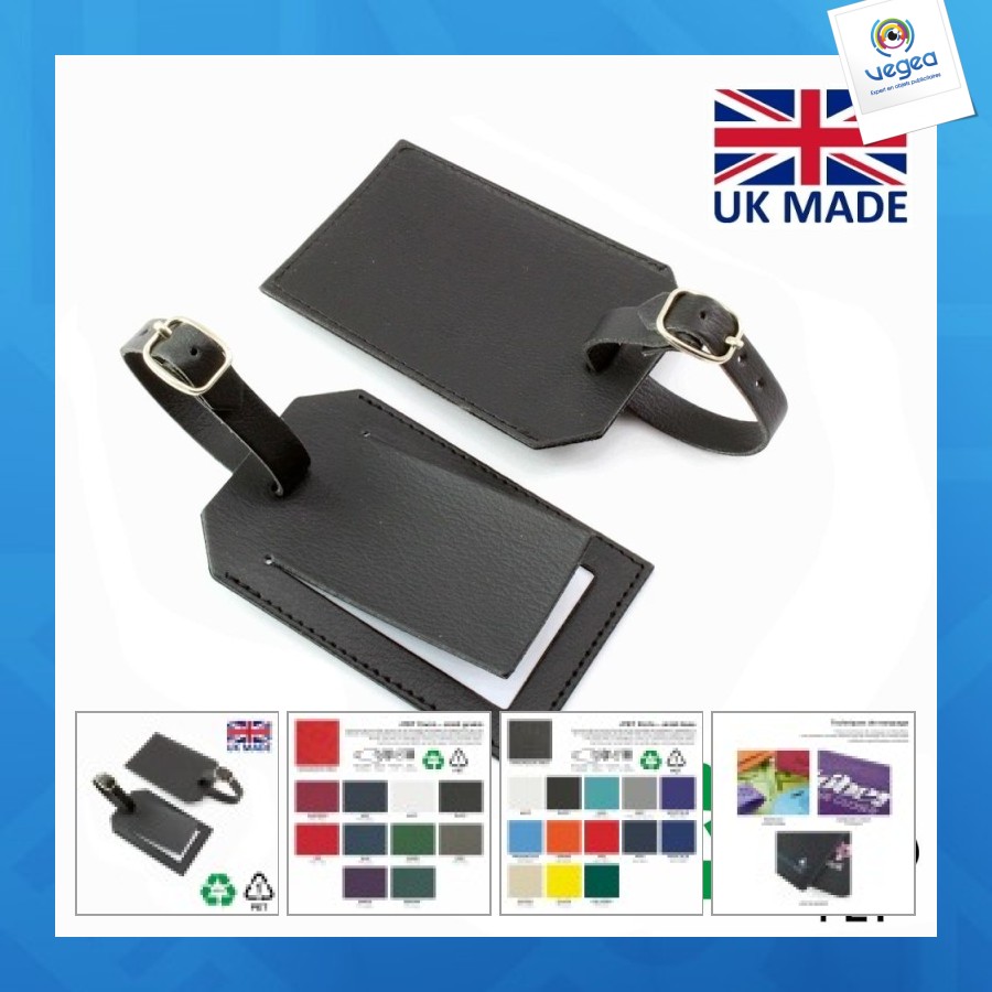 Luggage tag with rpet flap