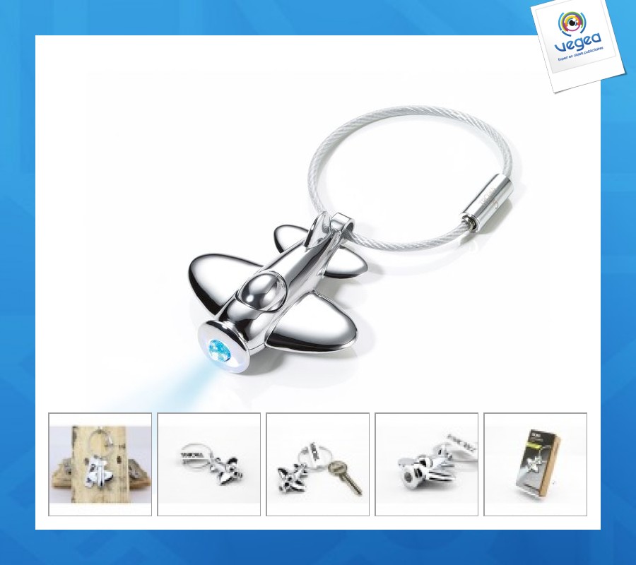 Luxury airplane lamp key ring