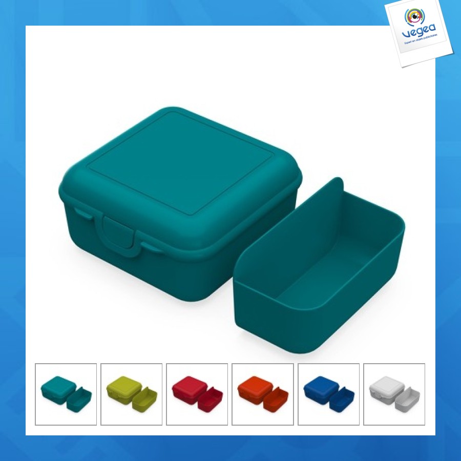 Luxury cube lunch box with divider, reusable