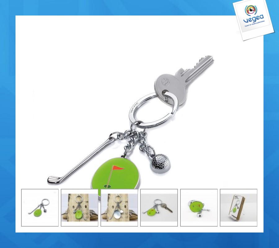 Luxury golf key ring