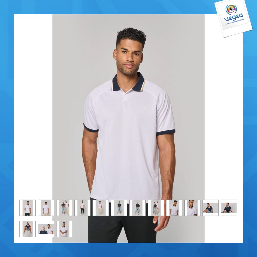 Maillot lifestyle à col polo unisexe
