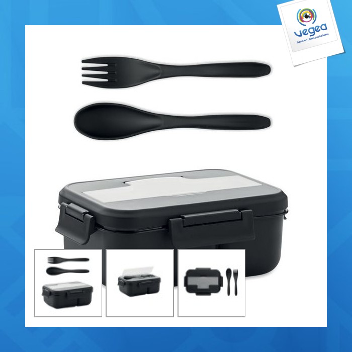 Makan lunch box and cutlery in pp