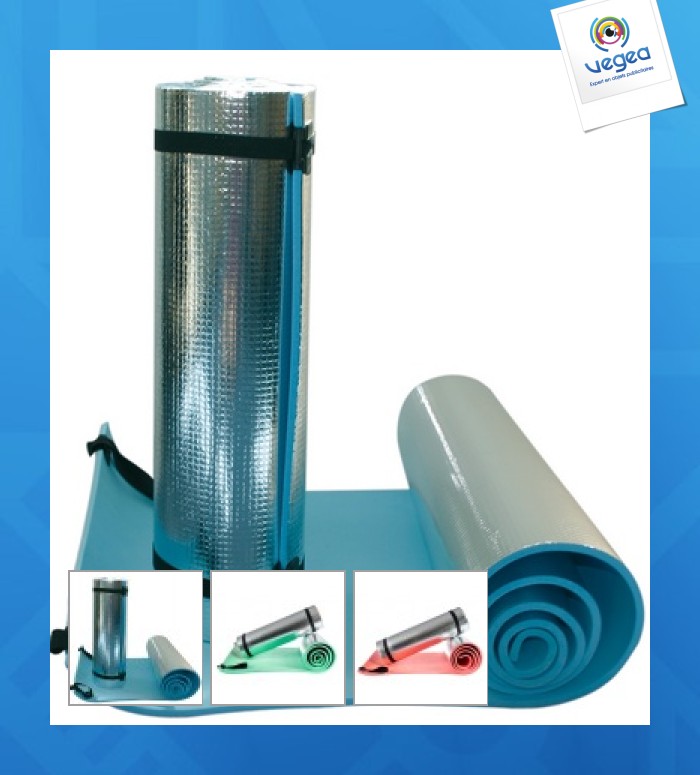 Matmouss' aluminized closed cell polyethylene foam 180 x 50 x 0.8 cm 50 cm (rolled up) x 14 cm