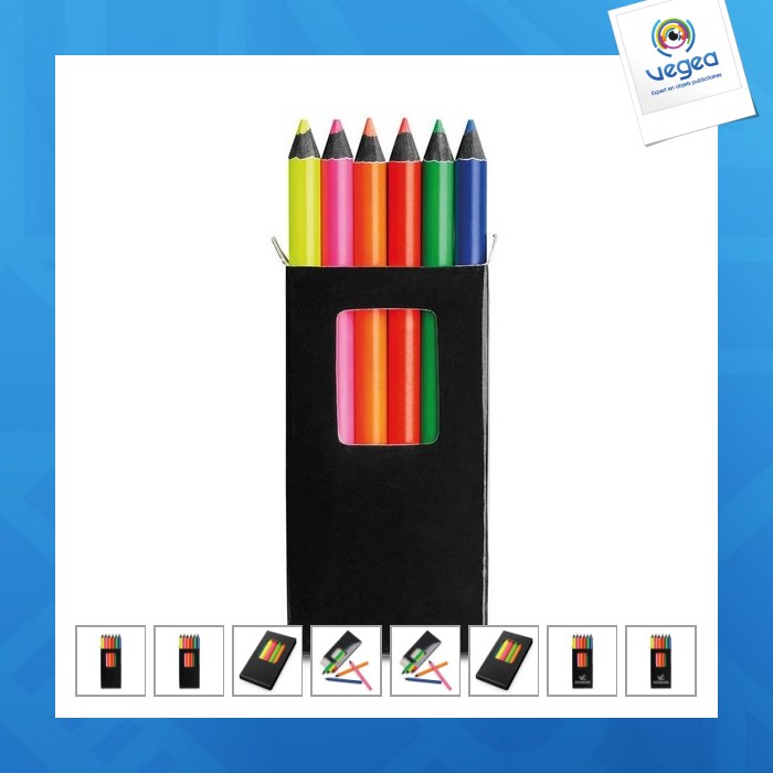 Memling. boîte avec 6 crayons de couleur 