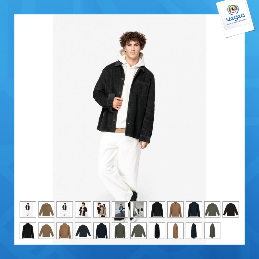 Men's eco-responsible corduroy jacket