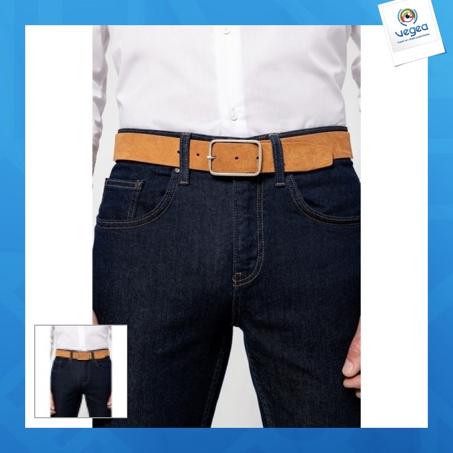 Men's suede leather belt 