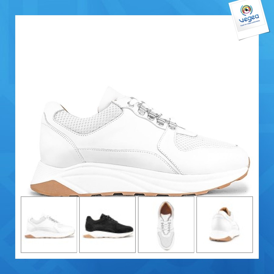 Men's trainer, waxed cotton laces