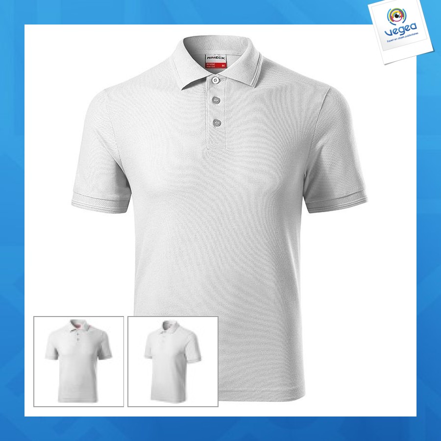 Men's work polo shirt white