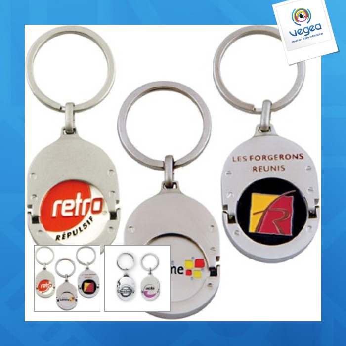 Metal token key ring 