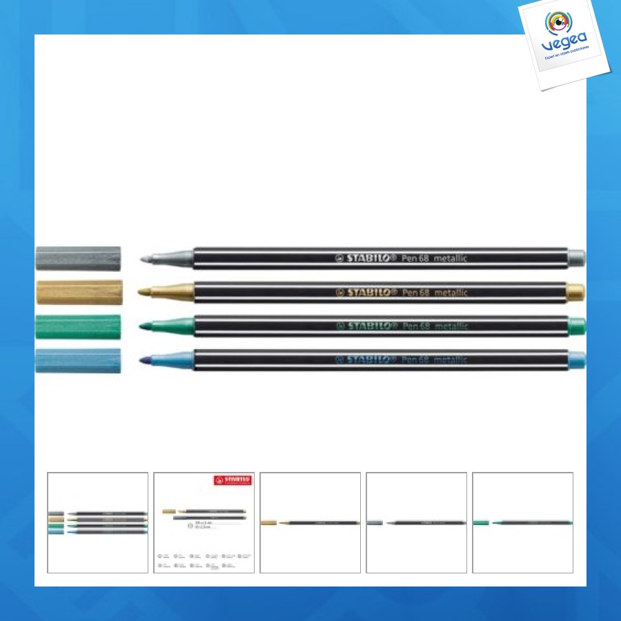 Metallic felt-tip pen stabilo pen 68 metallic