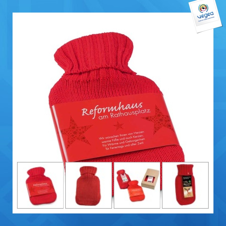 Mini hot water bottle - with paper strip