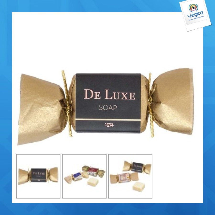 Mini soap - vanilla, gold foil - deluxe gold
