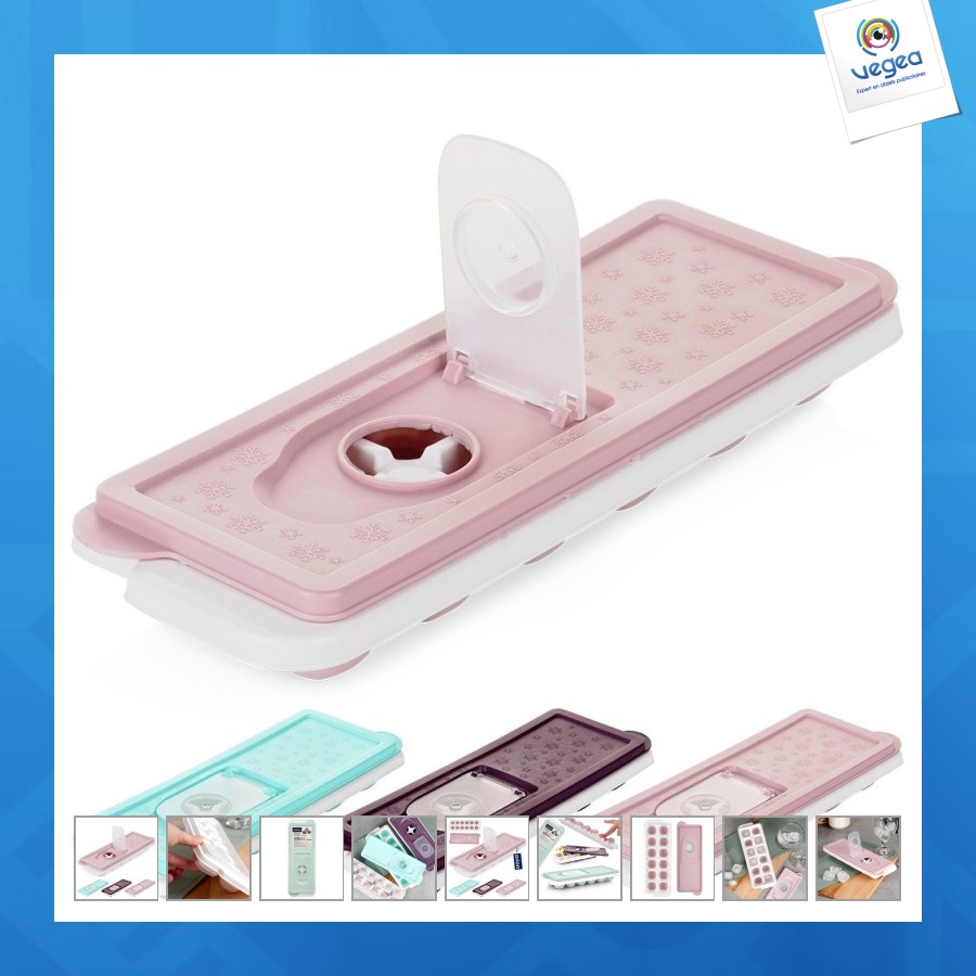 Moule à glaçons e en silicone avec couvercle 26,5x9,5cm