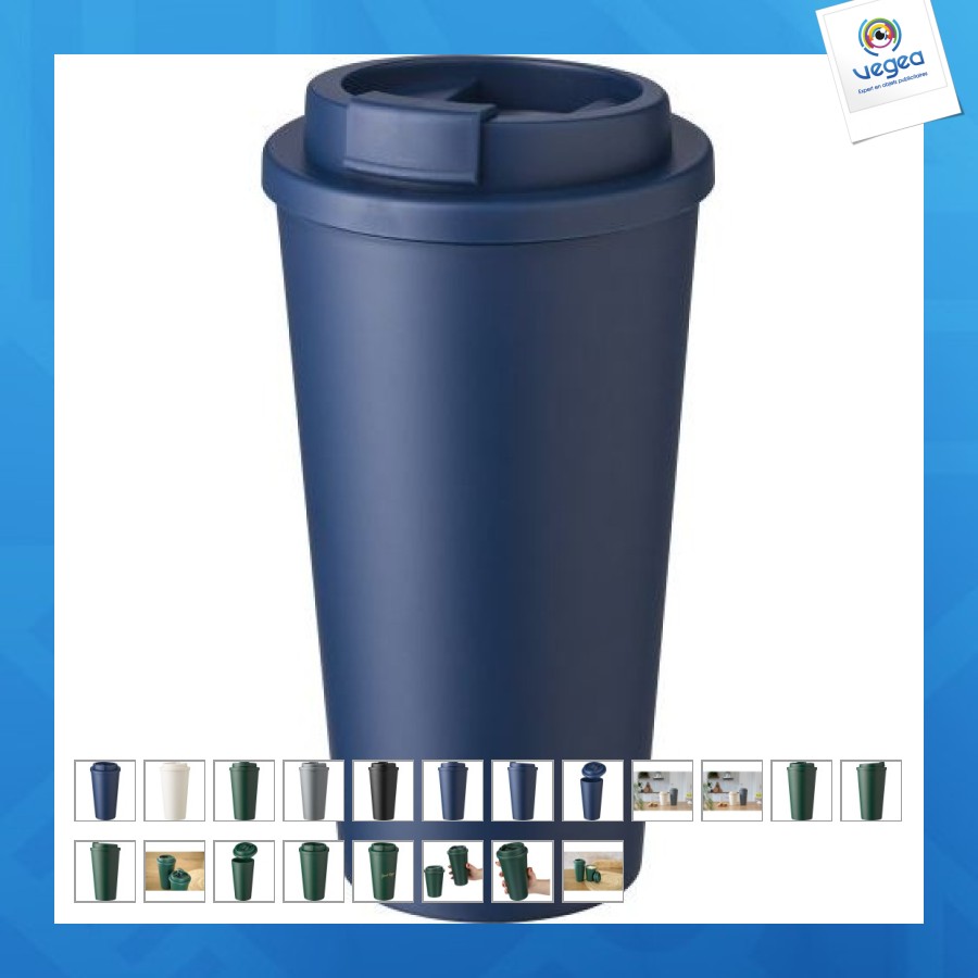Mug double paroi en plastique pp mackenzie