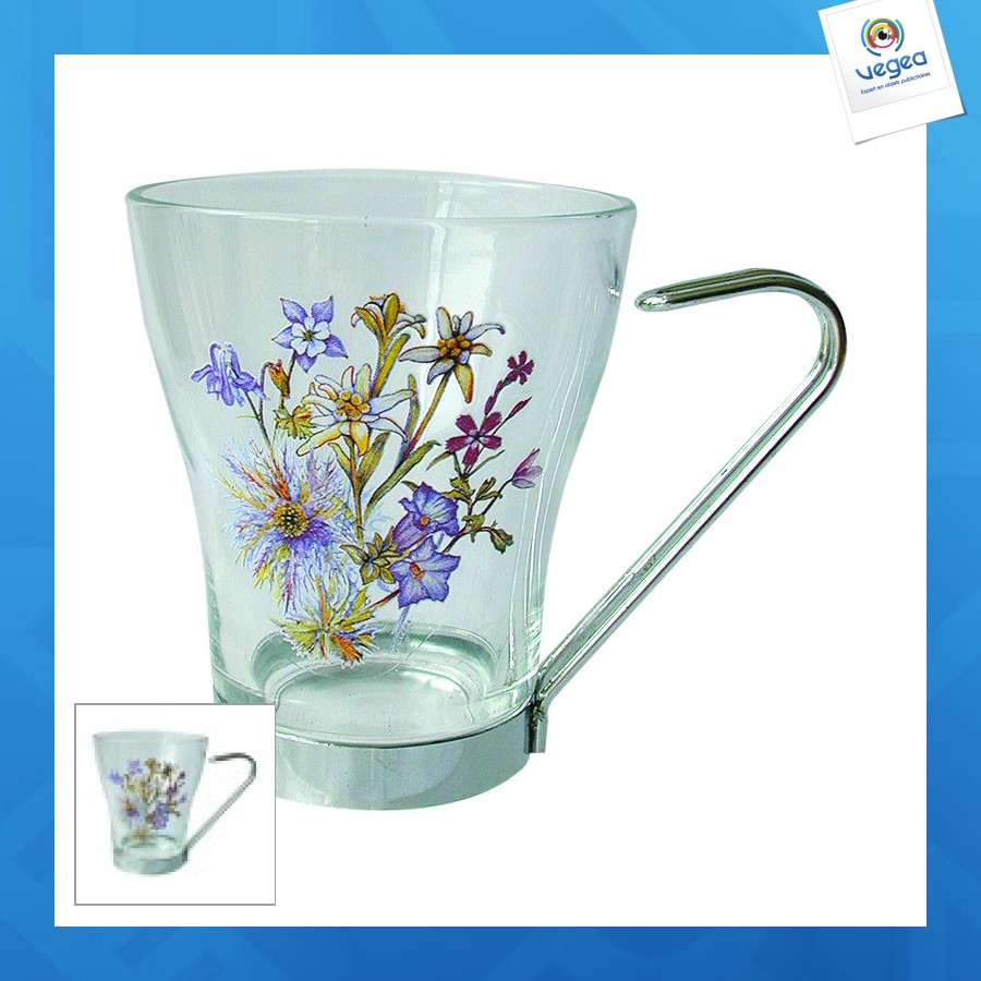 Mug with metal handle