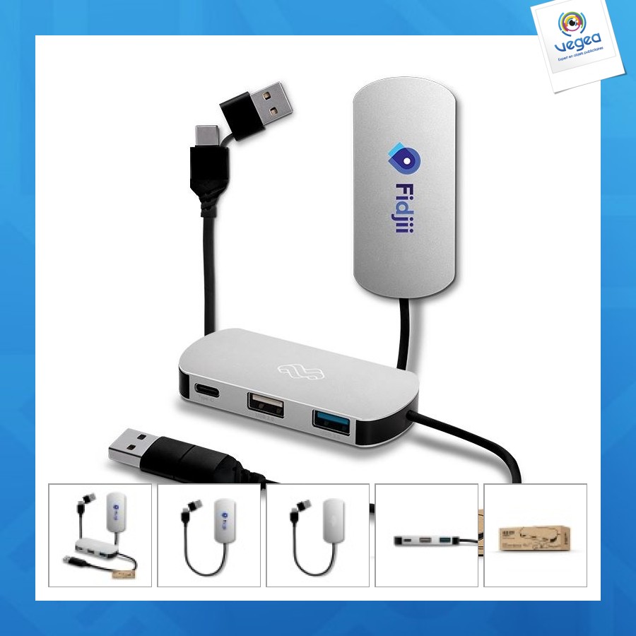 Multiport hub in recycled aluminium