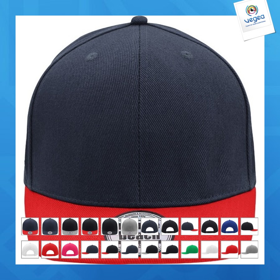 Myrtle beach cap with flat visor, hexagonal, myrtle beach