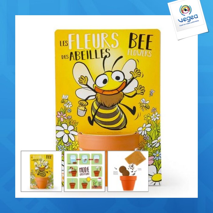 Nature card - bee flowers to sow