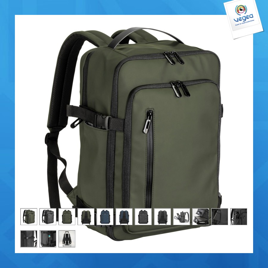 Notebook backpack 15 in water-resistant soft pu