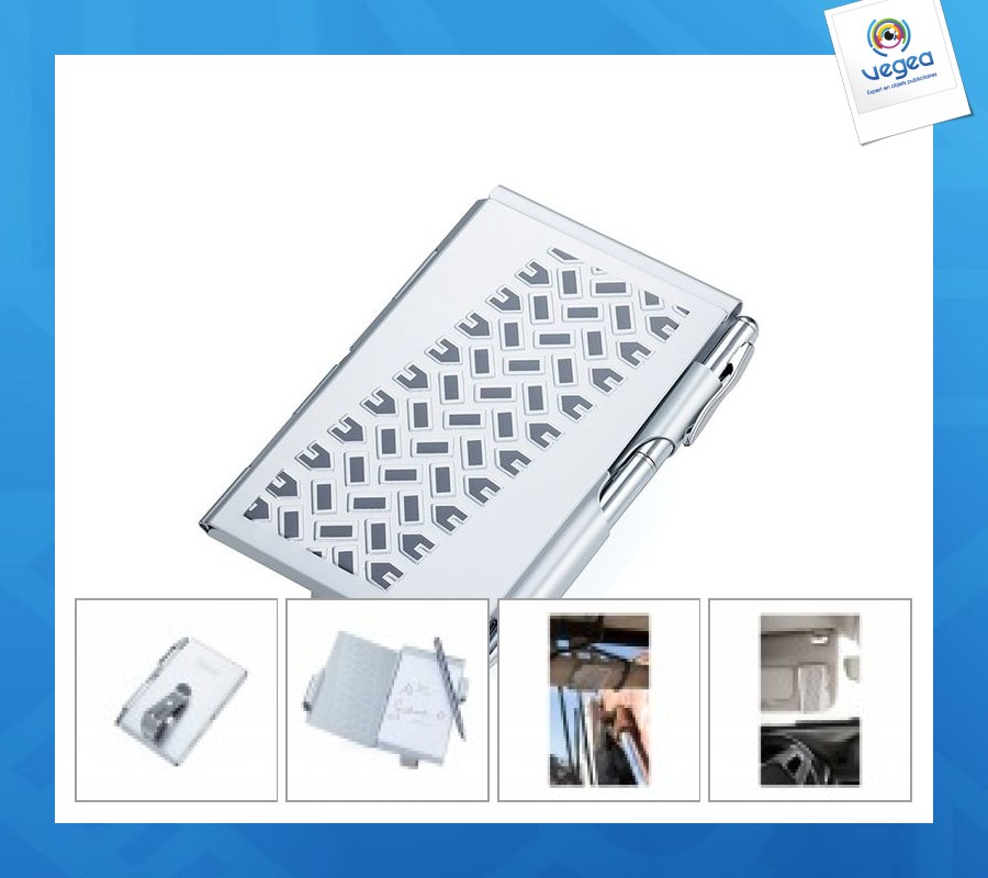 Notepad metal tire track case