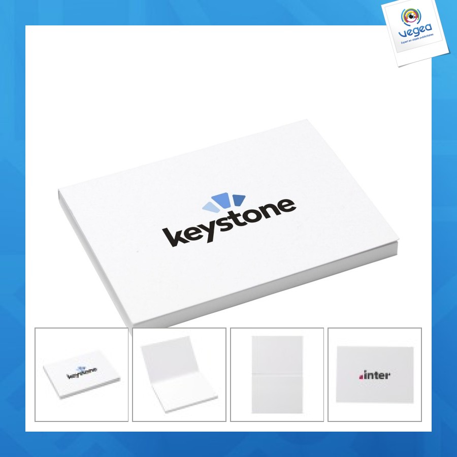 Notepad with soft cover in recycled offset paper