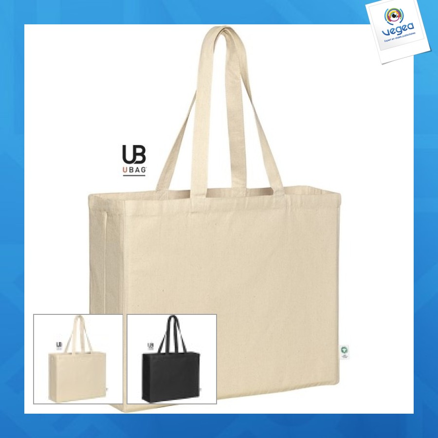 Organic cotton bag 220g with gusset borneo