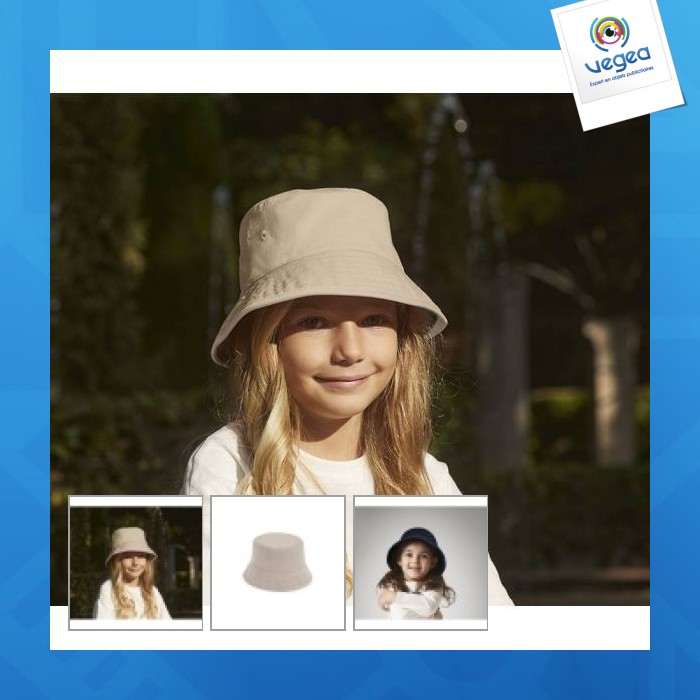 Organic cotton kid's hat - junior organic cotton bucket hat
