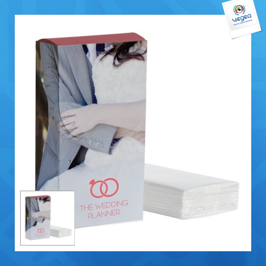 Pack of individual tissues in a cardboard sleeve