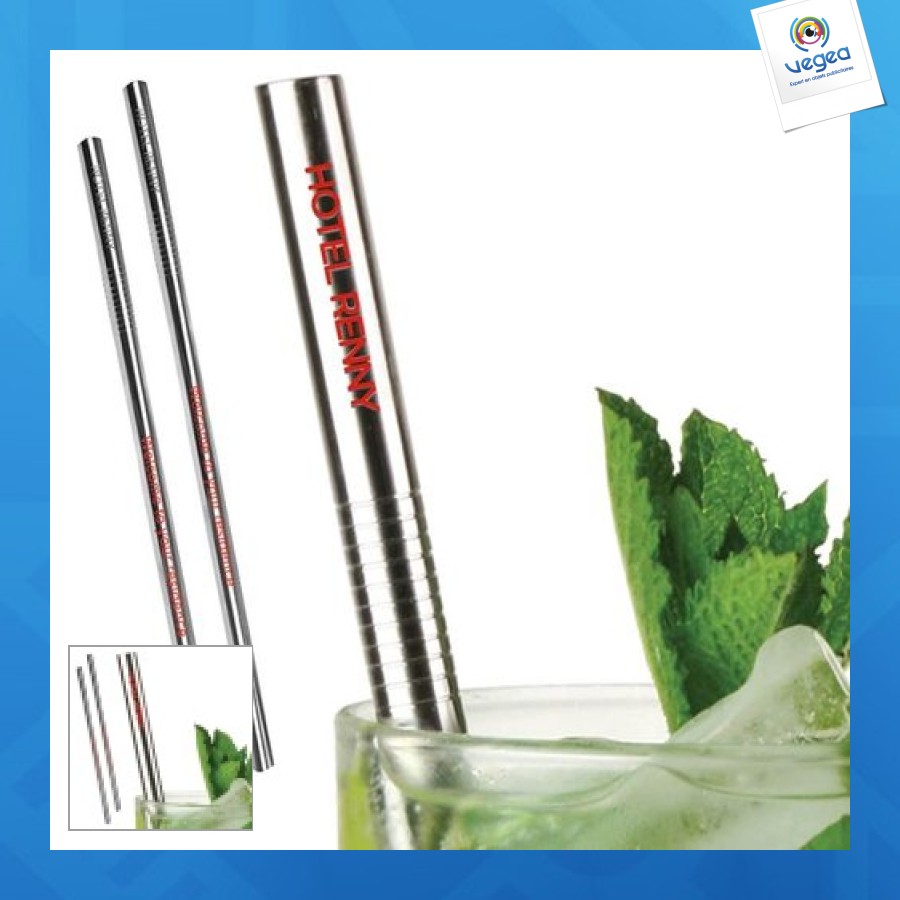Paille en acier inoxydable