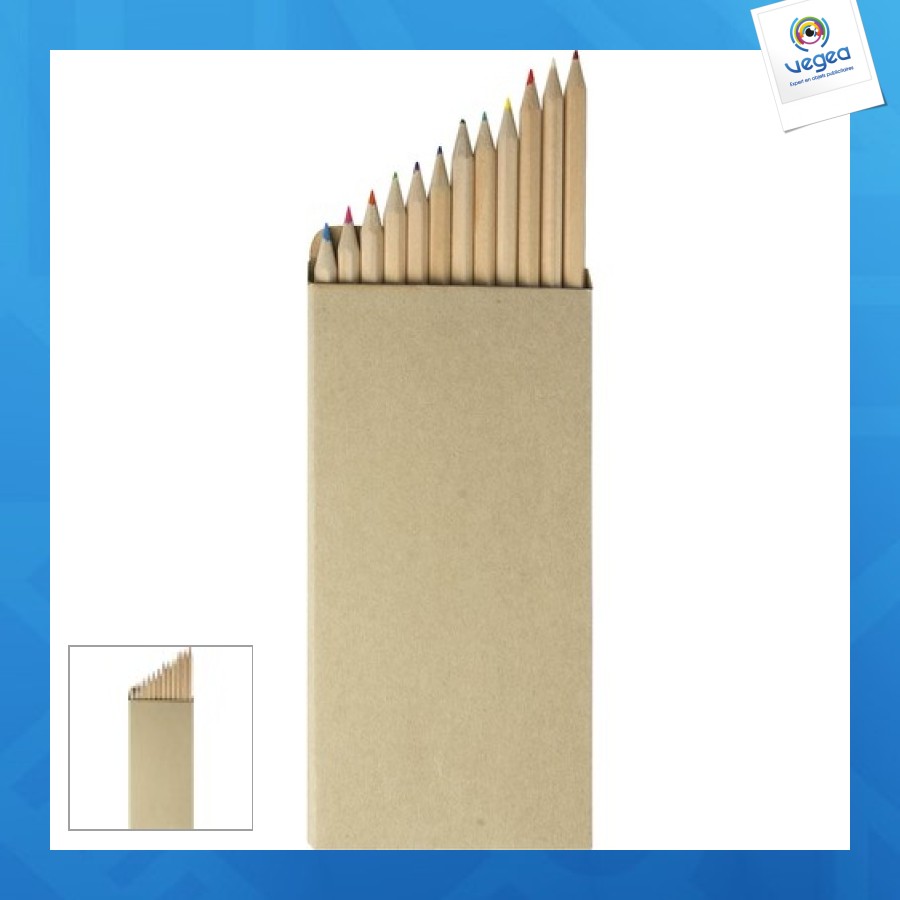 Paquet 12 crayons en bois de couleur