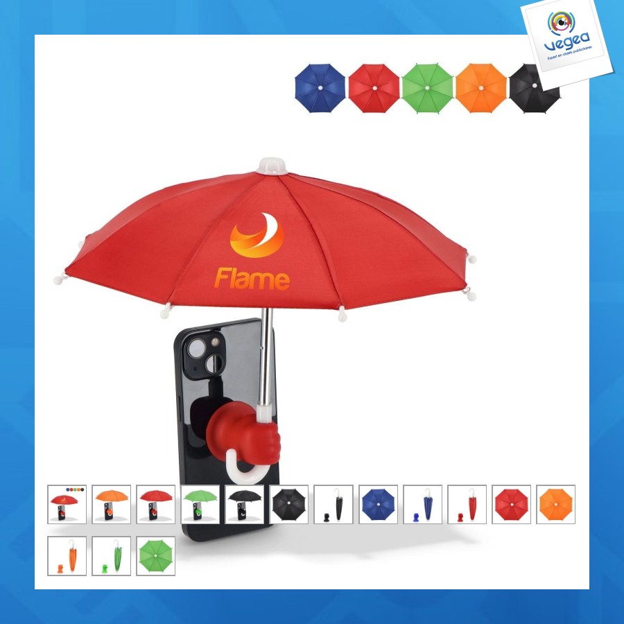 Parapluie pour téléphone avec support à ventouse