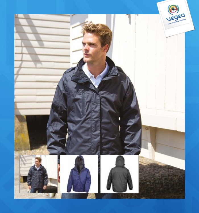 Parka with softshell inner jacket (neoprene)