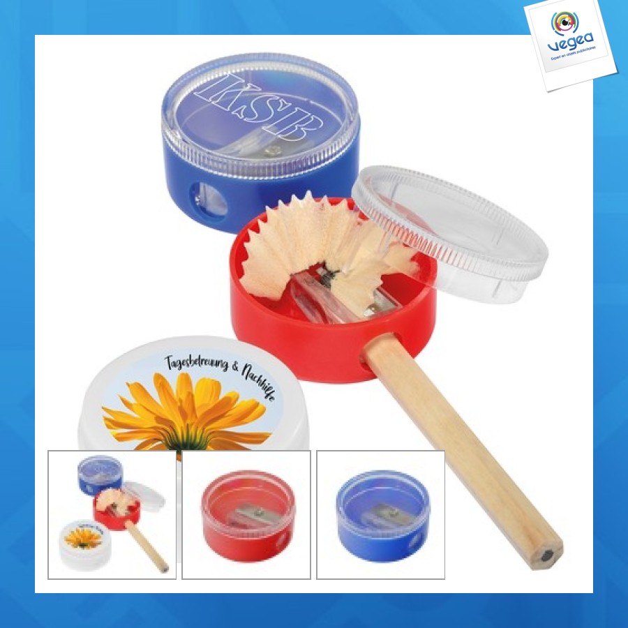 Pencil sharpener, round box