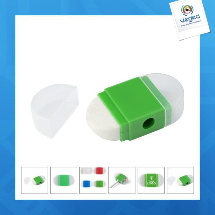 Pencil sharpener with eraser...