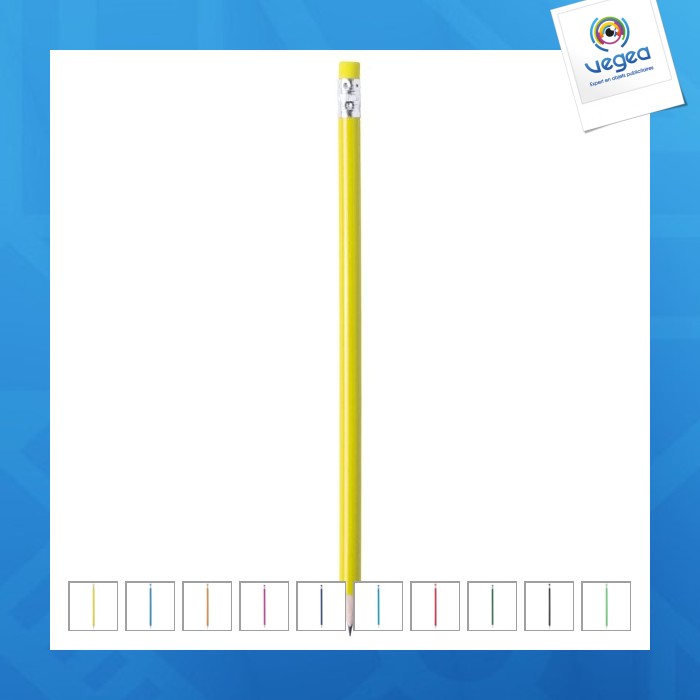 Pencil with coloured eraser