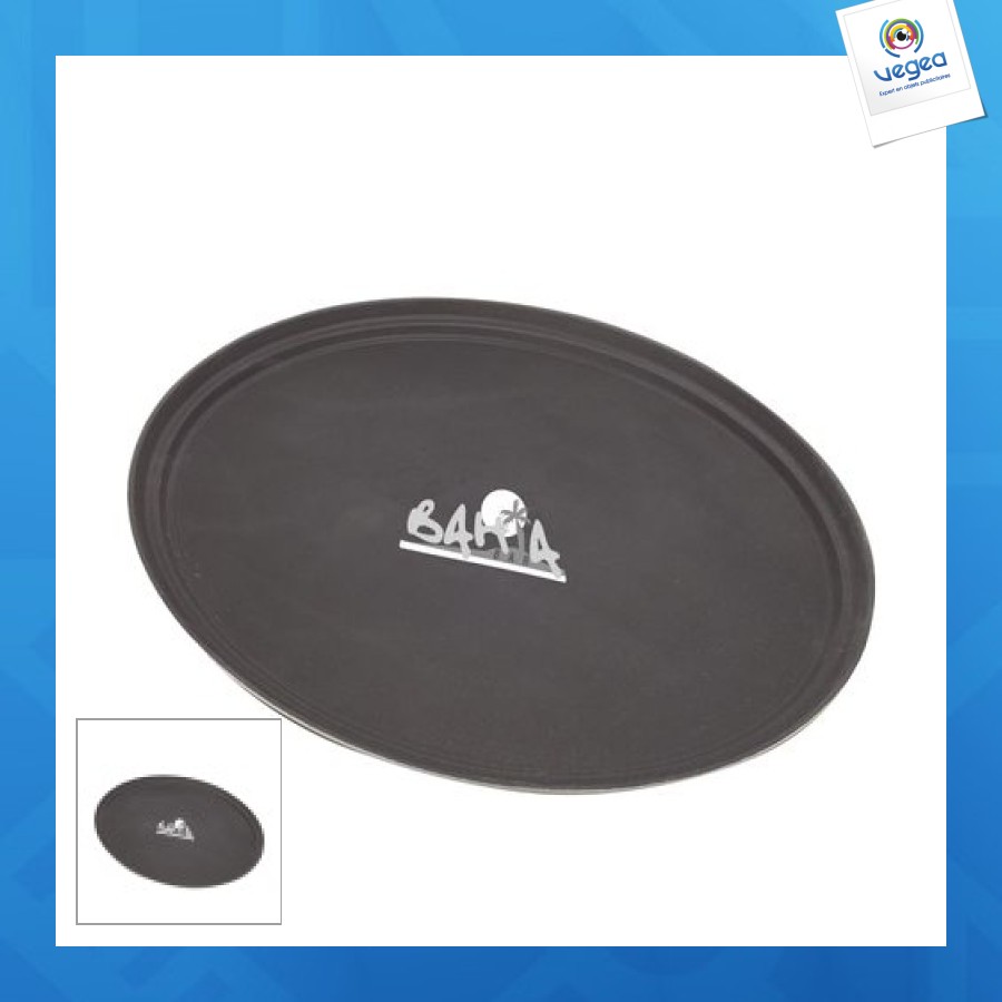 Plateau antidérapant ovale 68cm