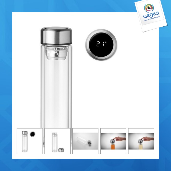 Pole glass - double wall glass bottle