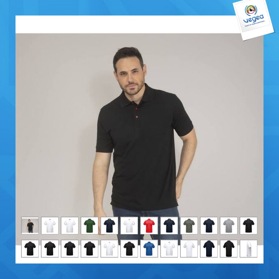 Polo avec boutons contrastés