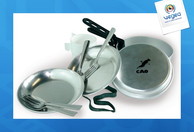 Popote alu 2 persons "escape" aluminium 108 mm ø 190 mm