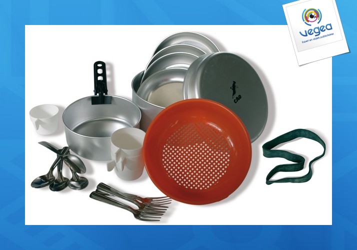 Popote alu 4 persons "camp" aluminium 140 mm ø 245 mm