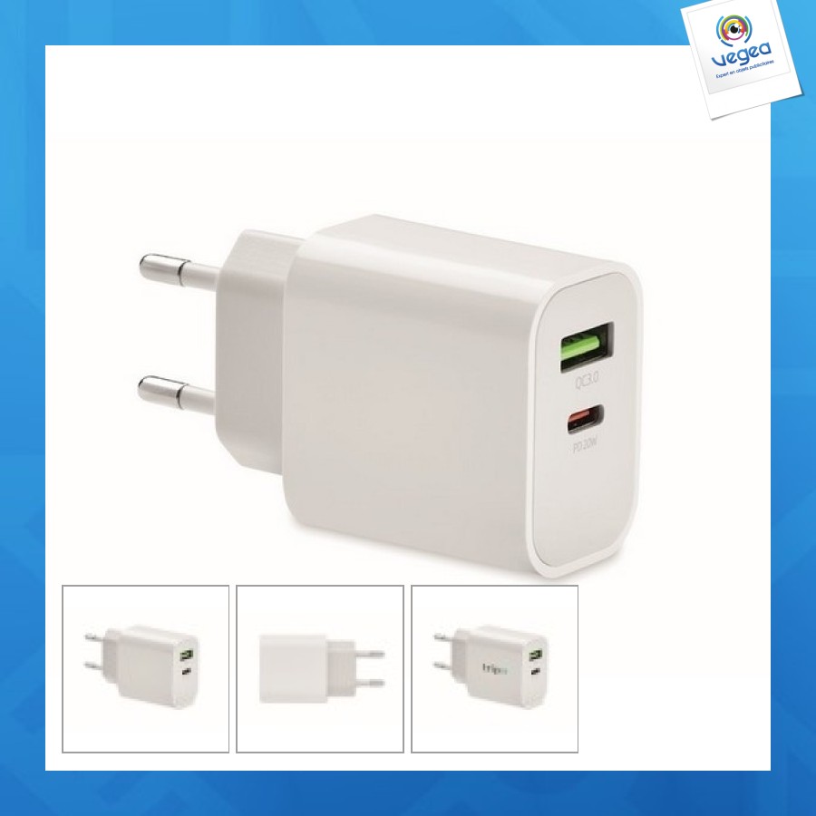 Port 18w 2 port usb charger eu plug